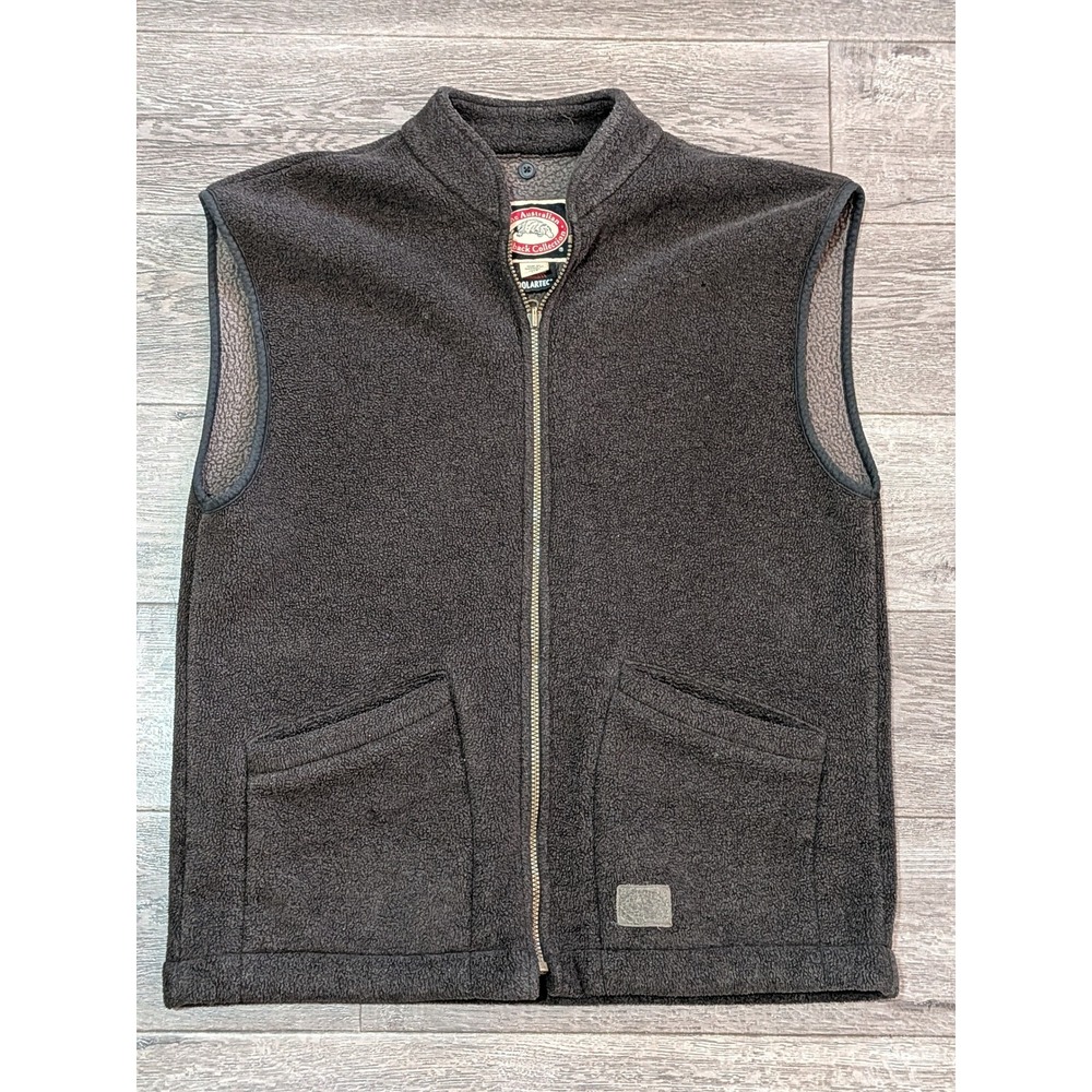 Australian Outback Collection Polartec Fleece Vest Mens Large Grey Full Zip
